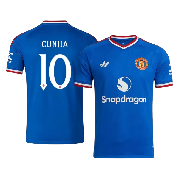 CUNHA #10 Manchester United Away Jersey 2026/27 - UCL Font - thejerseys