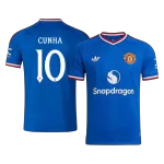 CUNHA #10 Manchester United Away Jersey 2026/27 - UCL Font - thejerseys