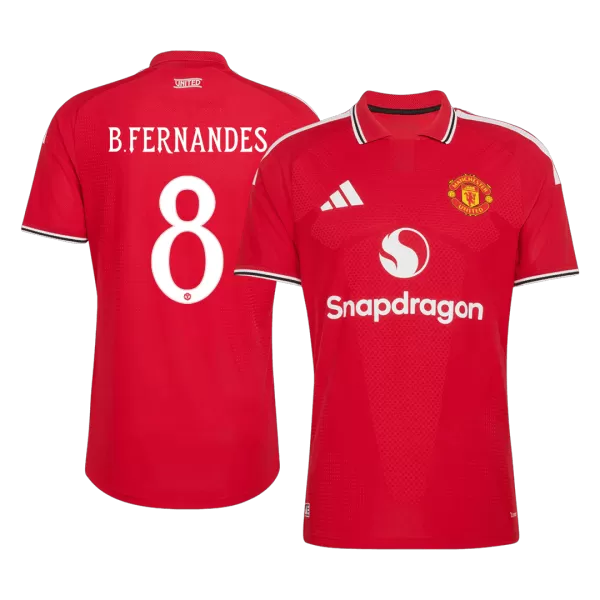 B. FERNANDES #8 Player Version 26/27 Manchester United Home Soccer Jersey Red - UCL - thejerseys