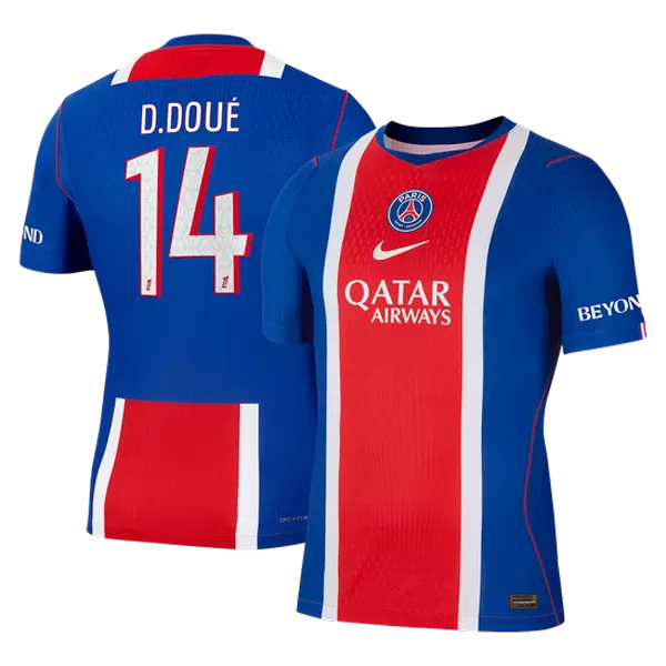 D. DOUÉ #14 Player Version 26/27 Paris Saint-Germain Home Soccer Jersey Dark Blue - thejerseys