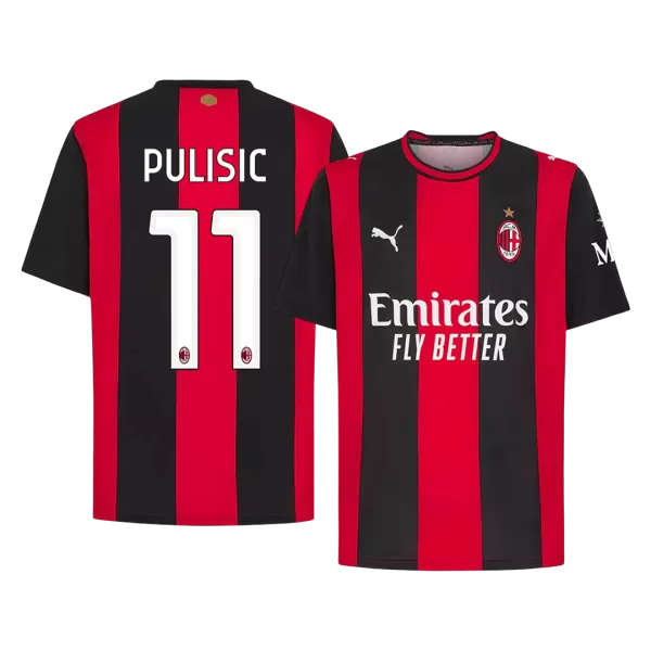 PULISIC #11 AC Milan Home Soccer Jersey 2026/27 Red&Black - thejerseys