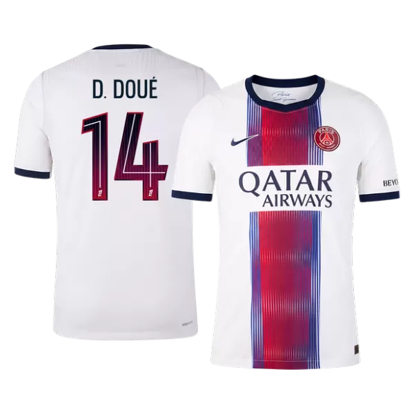 D. DOUÉ #14 Player Version PSG Away Soccer Jersey 2026/27 White - thejerseys