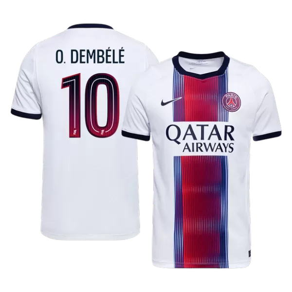 O. DEMBÉLÉ #10 PSG Away Soccer Jersey 2026/27 White - thejerseys