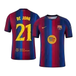 F. DE JONG #21 Men Player Version Barcelona Home Soccer Jersey 2026/27 Red&Blue - UCL - thejerseys