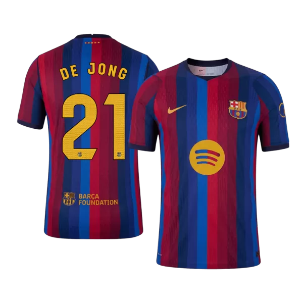 F. DE JONG #21 Men Player Version Barcelona Home Soccer Jersey 2026/27 Red&Blue - thejerseys
