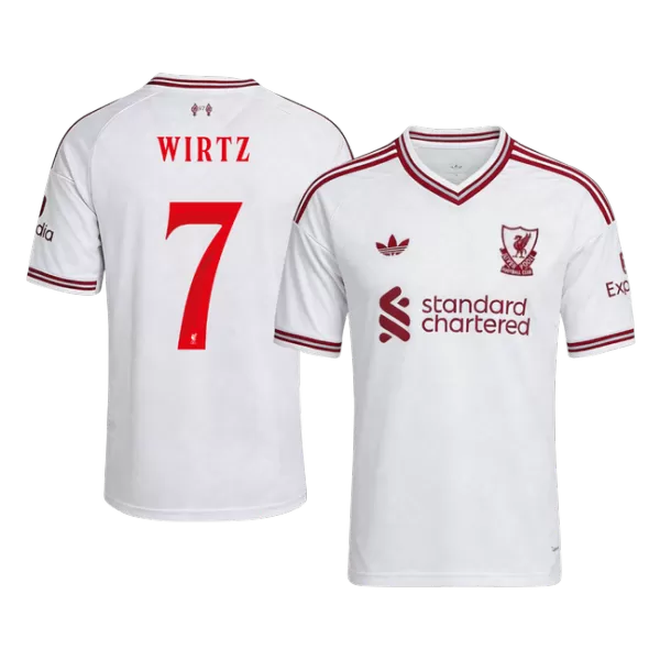 WIRTZ #7 Liverpool Away Soccer Jersey 2026/27 White - UCL - thejerseys