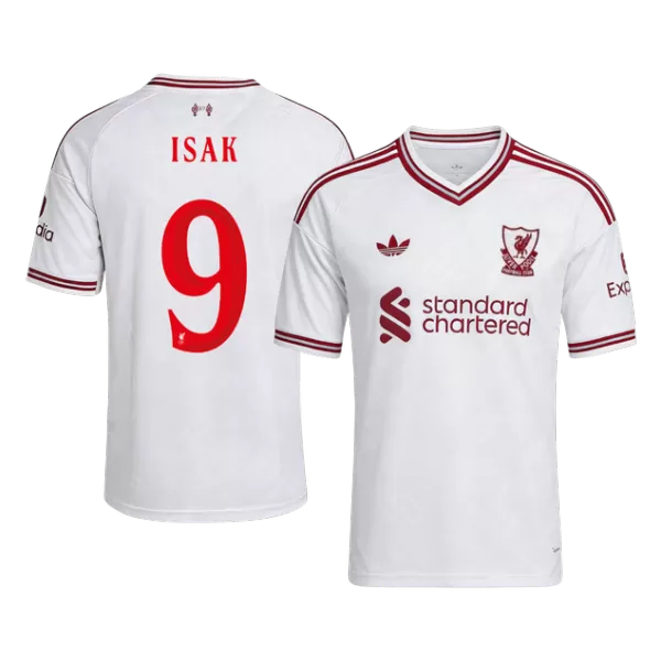 ISAK #9 Liverpool Away Soccer Jersey 2026/27 White - UCL - thejerseys