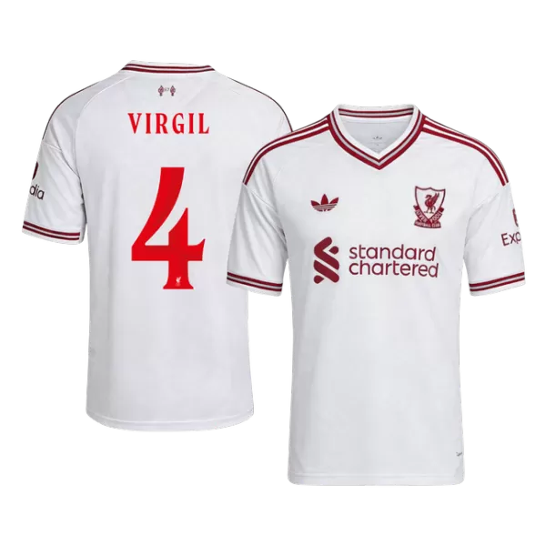 VIRGIL #4 Liverpool Away Soccer Jersey 2026/27 White - UCL - thejerseys