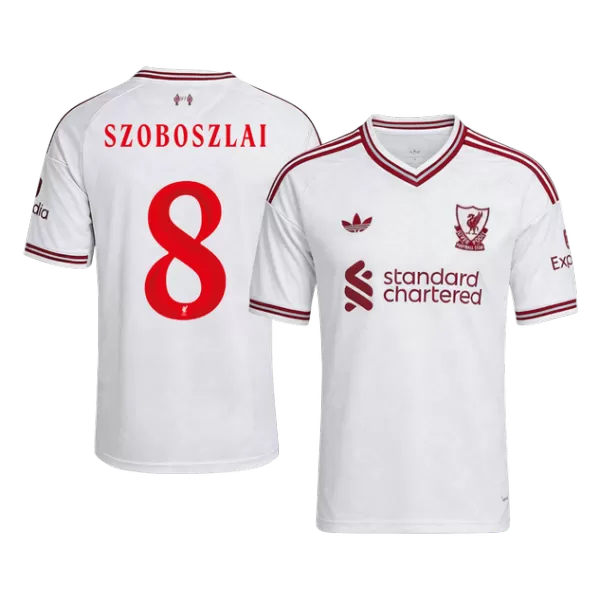 SZOBOSZLAI #8 Liverpool Away Soccer Jersey 2026/27 White - UCL - thejerseys