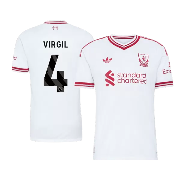 VIRGIL #4 Player Version Liverpool Away Soccer Jersey 2026/27 White - thejerseys