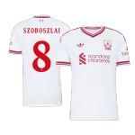 SZOBOSZLAI #8 Player Version Liverpool Away Soccer Jersey 2026/27 White - UCL - thejerseys