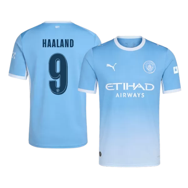 HAALAND #9 Manchester City Home Soccer Jersey 26/27 Blue - UCL - thejerseys