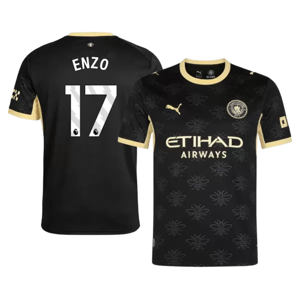 ENZO #17 Manchester City Away Soccer Jersey 2026/27 Black - thejerseys