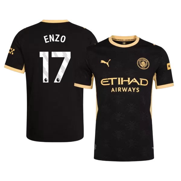 ENZO #17 Player Version Manchester City Away Soccer Jersey 2026/27 Black - thejerseys