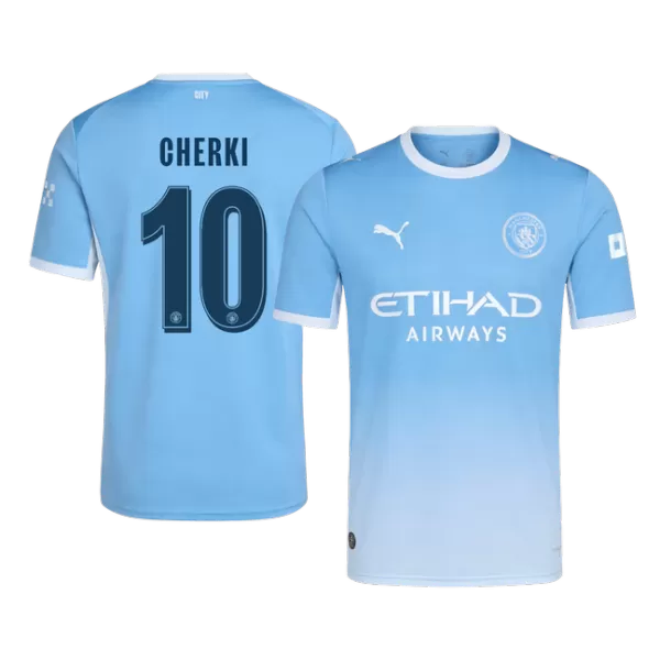 CHERKI #10 Manchester City Home Soccer Jersey 26/27 Blue - UCL - thejerseys