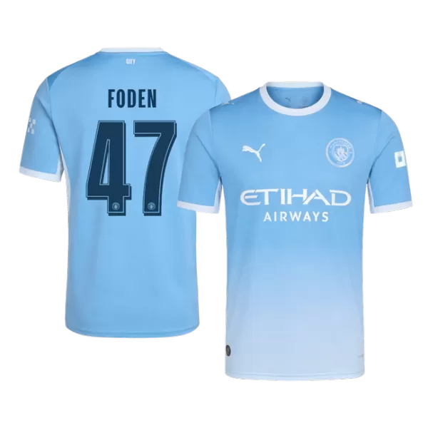 FODEN #47 Manchester City Home Soccer Jersey 26/27 Blue - UCL - thejerseys