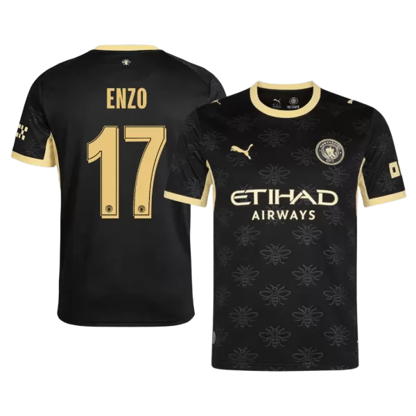ENZO #17 Manchester City Away Soccer Jersey 2026/27 Black - UCL - thejerseys