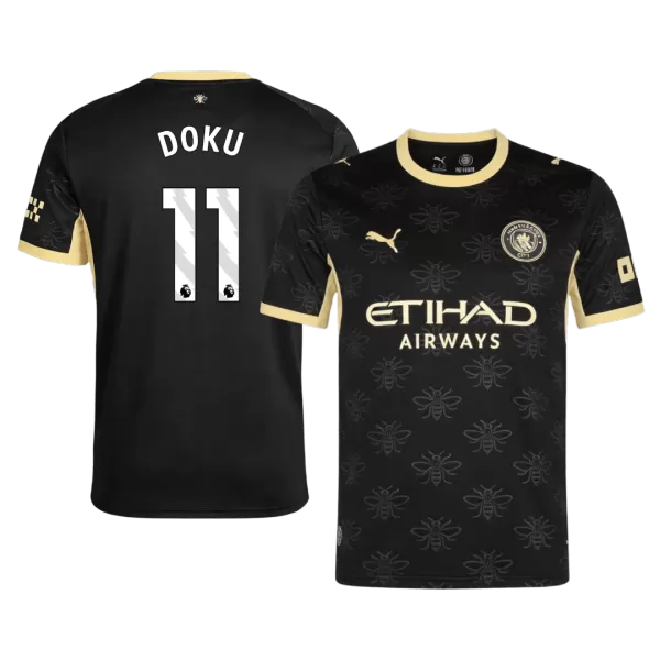 DOKU #11 Manchester City Away Soccer Jersey 2026/27 Black - thejerseys