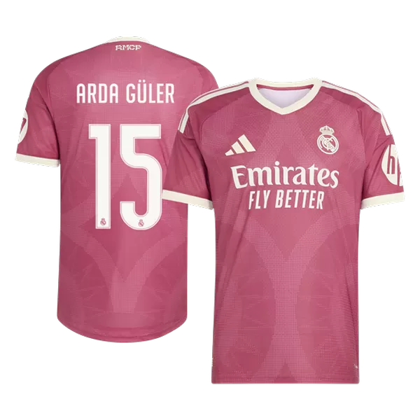 ARDA GÜLER #15 Player Version Real Madrid Third Soccer Jersey 2026/27 Pink - thejerseys