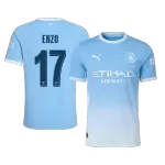 ENZO #17 Player Version Manchester City Home Soccer Jersey 2026/27 Blue - UCL - thejerseys