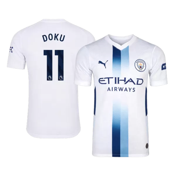 DOKU #11 Player Version Manchester City Third Soccer Jersey 2026/27 White - thejerseys