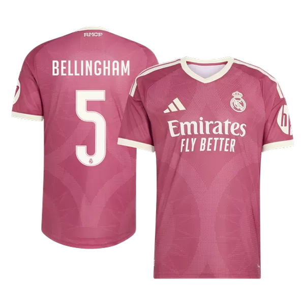BELLINGHAM #5 Player Version Real Madrid Third Soccer Jersey 2026/27 Pink - thejerseys