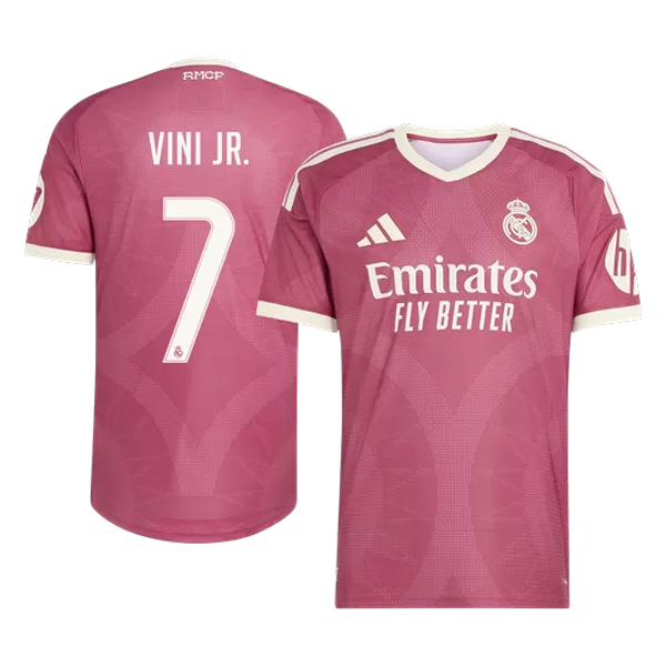 VINI JR. #7 Player Version Real Madrid Third Soccer Jersey 2026/27 Pink - thejerseys