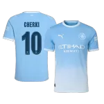 CHERKI #10 Player Version Manchester City Home Soccer Jersey 2026/27 Blue - UCL - thejerseys