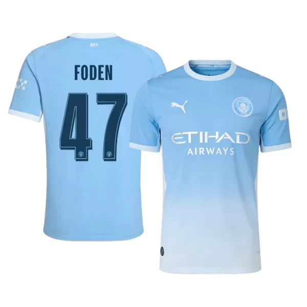 FODEN #47 Player Version Manchester City Home Soccer Jersey 2026/27 Blue - UCL - thejerseys