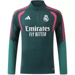 Real Madrid 1/4 Zipper Sweat Kit(Top+Pants) Green 2026/27 - thejerseys