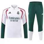 Kids Real Madrid 1/4 Zipper Sweat Kit(Top+Pants) White 2026/27 - thejerseys